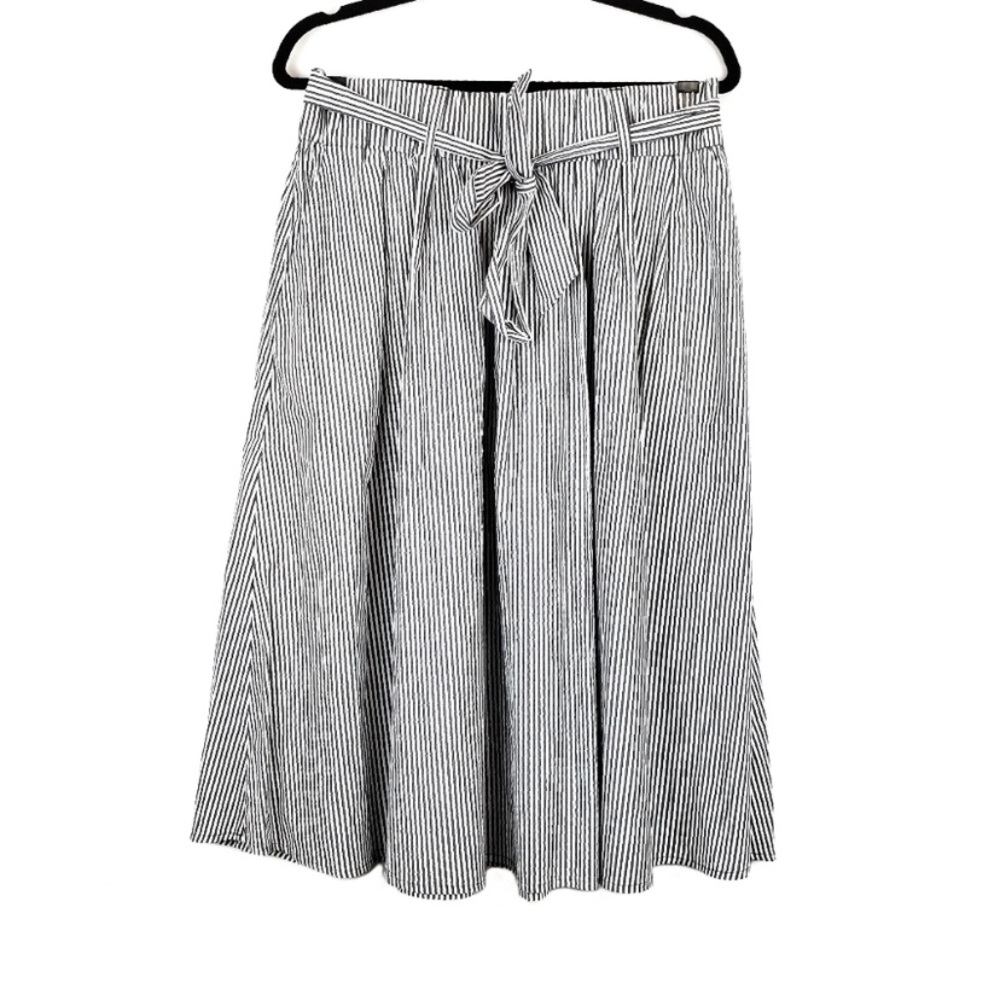 Michael Kors Striped Midi Skirt with Pockets 12
